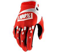 100% Airmatic Gant de VTT Mixte Adulte, Rouge/Blanc