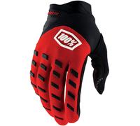 100% Airmatic Gants de vélo, Rouge/Noir, Taille M