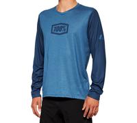 100% Airmatic Maillot de vélo à manches longues, bleu, taille XL pour homme