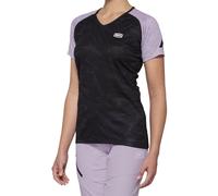 Maillot manches courtes femme 100 airmatic noir violet