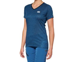 100% Airmatic Slate Blue Maillot de vélo à manches courtes pour dames, bleu, taille M pour femmes