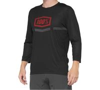 100percent Airmatic 3/4 Sleeve T-shirt Noir S Homme Black / Red