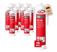 100 ALFA DS - Colle d'étanchéité, 10 pièces, 315g, pour pare-vapeur - intérieur/extérieur, colle hermétiquement tous les chevauchements de film et écrans