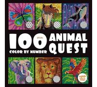 100 Animal QUEST Color By Number (Black Edition): Relaxing Animal Color By Number Book for Adults with Pets, Wild Animals, Sea Life, Birds and Butterflies