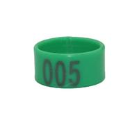100 anneaux de pied numérotés de 1,6 cm, 1,8 cm et 2 cm, de 001 à 100, pour l'identification des canards, des oies et des volailles,Vert,Diamètre intérieur 1,6 cm