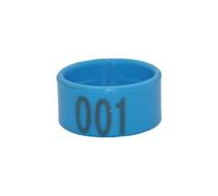 100 anneaux de pied numérotés de 1,6 cm, 1,8 cm et 2 cm, de 001 à 100, pour l'identification des canards, des oies et des volailles,Bleu,Diamètre intérieur 1,8 cm