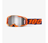 100% - Armatic Cat 2 - Masque VTT Neon Orange - Mirror Silver Flash Cat 2