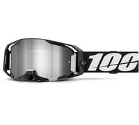 100% ARmatic Lunettes de motocross, noir-blanc pour homme