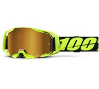 100% ARmatic Lunettes de motocross, noir/jaune néon