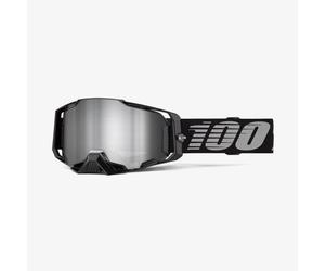 100% - Armega Cat 2 - Masque VTT Black - Mirror Silver Cat 2