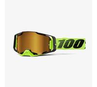 100% Masque Armega Vert - Verre miroir doré - CAT3 Jaune néon