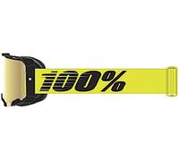 100% Armega Essential Chrome Lunettes de motocross, Jaune néon