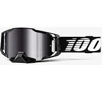 100% Armega Essential Chrome Lunettes de motocross, Noir/Blanc