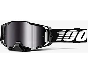 100% Armega Essential Chrome Lunettes de motocross, Noir/Blanc