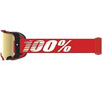100% Armega Essential Chrome Lunettes de motocross, Rouge