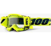 100% Armega Forecast Lunettes de motocross, jaune/noir, Taille unique
