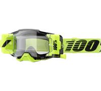 100% Armega Forecast Lunettes de motocross, noir/jaune, Taille unique
