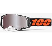 100% Armega HiPER Blacktail Lunettes de motocross, noir/orange, Taille unique