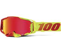 100% Armega HiPER Solaris Lunettes de motocross, jaune/rouge