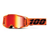 100% ARMEGA Lunettes de motocross et VTT avec verres ultra HD et protège-nez (CW2 - Verres rouges effet miroir)