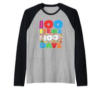 100 Articles 100 Jours de Fournitures Scolaires Enseignants Enfants Manche Raglan