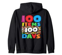 100 Articles 100 Jours de Fournitures Scolaires Enseignants Enfants Sweat à Capuche