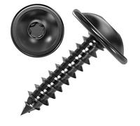 100 AUPROTEC Vis à Tôle TORX 4,8 x 16 mm tête bombée plate avec rondelle galvanisé noir DIN 7049-4,8 x 16 mm, lot de 100