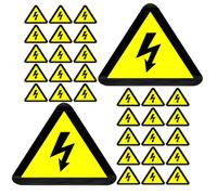 100 Autocollant Triangulaire D'avertissement Haute Tension | L'huile, Adhérence Stable, pour Bureaux et Divers Emplacements