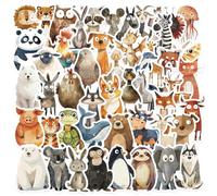 100 Autocollants Animaux, Stickers Enfants, Gommettes Animaux adaptés aux Ordinateurs Portables, Skateboards et Bagages