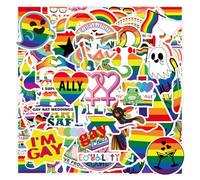 100 Autocollants Arc-En-Ciel, Autocollants De Fierté, Autocollants Graffitis De Même Sexe, Autocollants Imperméables, Autocollants Colorés Multi-Styles, Adaptés À La Décoration Diy