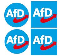 100 Autocollants avec Logo AFD, lLogo AFD Rond de 4,5 cm et Logo AFD Carré de 7,5 cm, Autocollants Politiques AFD, Nouveaux Autocollants AFD pour les élections, Haute Qualité, Bonne Viscosité