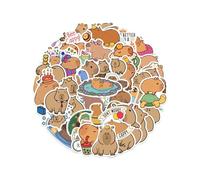 100 Autocollants Capybara, Autocollants Décoratifs Mignons, Autocollants En Vinyle Imperméables, Autocollants Graffiti Capybara, Bagages, Étui De Téléphone, Décoration De Cahier