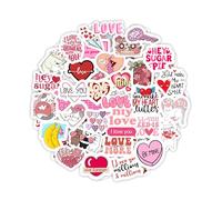 100 autocollants citations d'amour pour bouteilles d'eau et ordinateurs portables - Décorations et cadeaux romantiques - Love Quote Stickers
