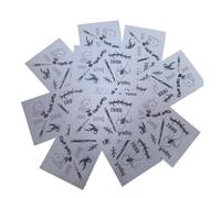 100 autocollants de tatouage gothiques sombres, motif scorpion cannibale, dos, épines nocturnes, cou, bras, imperméable, faux for hommes(100pc C)