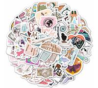 100 Autocollants de Voyage for Girls | Durable Vinyl and Waterproof Stickers | Aesthetic Stickers Set for Laptop, Phone Case and Suitcase