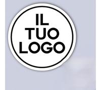 100 autocollants, étiquettes personnalisées - PERSONNALISEZ ICI - Étiquettes d'entreprise - logo de l'entreprise - Charger logo, image, photo - Autocollant de magasin, bureau (5 cm)