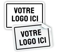 100 autocollants, étiquettes personnalisées - PERSONNALISEZ ICI - Étiquettes d'entreprise - logo de l'entreprise - Charger logo, image, photo - Autocollant de magasin, bureau (11x6 cm)