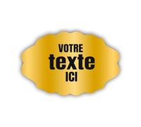 100 autocollants, étiquettes personnalisées SATINÉES ARGENT/OR - PERSONNALISEZ ICI - Étiquettes d'entreprise - logo de l'entreprise - Charger le logo, l'image, photo - Autocollant magasin, bureau