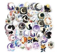 100 Autocollants Fleur De Lune Et Herbe, Autocollants Graffiti Créatifs, Autocollants Imperméables, Peuvent Être Utilisés pour Décorer des Albums, des Cahiers Et des Bagages