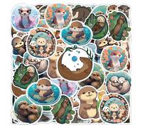 100 Autocollants Loutre De Dessin Animé, Autocollants Drôles Et Mignons, Autocollants Imperméables, Peuvent Être Utilisés Pour Décorer Des Bouteilles D'Eau, Des Étuis De Téléphone Et Des Cahiers