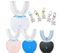 100% Automatic ultrasonic toothbrush, U-shaped design for deep cleaning, complete 360° whitening (rose)