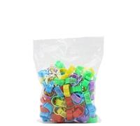 100 bagues à Clipser for Pattes de Poulet, diamètre intérieur 1,6 cm, référence 001-100. Convient aux Canards, oies, cailles, volailles et Poules. Identification de la volaille.(5 Colors x 20)