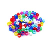 100 bagues de pattes pour oiseaux, diamètre intérieur 2 à 6 mm, pour perroquet, pinson, canari,4mm