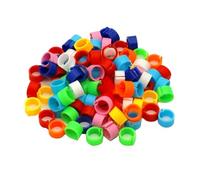 100 bagues en plastique pour pattes de pigeons, tourterelles et cailles, diamètre intérieur 8 mm,Mélange,DI 8 mm