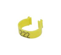 100 bagues numérotées pour volailles, diamètre 16 mm, numéros 001 à 100, avec clip de fixation pour l'identification des poulets,Jaune,DI 16 mm