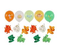 100 ballons en forme d’animaux, ballons de fête en latex naturel de 12 pouces à motif d’animaux de dessin animé, décoration en vrac aux couleurs vives sur le thème de la jungle