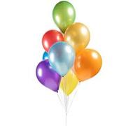 100 ballons Globos de couleur mélangés avec finition métallique et perle 30 cm G