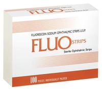 100 Bandelettes Fluo Ophtalmiques Colorées Fluorescéine Sodique U.S.P Bio Glo Fluorets Sans Correction