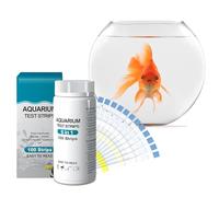 100 bandes de test d'aquarium - Kit d'essai de poisson-poisson - poisson d'eau douce - Testeur de qualité de l'eau ALT EAU POUR LES AUTOS CARINS - Aquarium Fish Bow - Lubetta Fish Twor Turtle Tank, fo