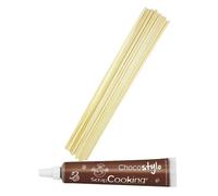 100 bâtonnets pour barbe à papa + Stylo chocolat Youdoit